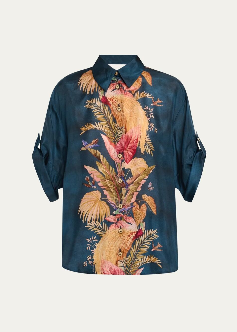 ZIMMERMANN Ascension Silk Relaxed Shirt - 0P